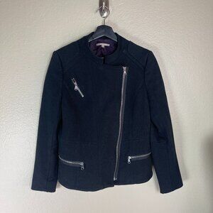 Gap Black Jersey Moto Jacket Sz. L